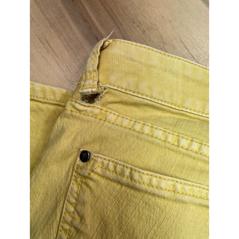 Pilcro and the Letterpress Stet Slim Jeans Yellow Low Rise Size 26 Anthropologie - Picture 5 of 12